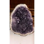 A large piece of Amethyst coloured quart