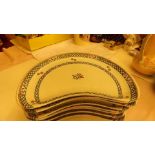 Eight Wedgwood salad plates with the emb