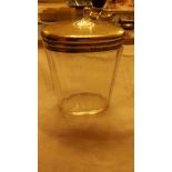 A ladies hair pin jar in cut glass with