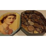 A Queens Elizabeth II Coronation tin con