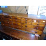 19TH CENTURY MAHOGANY DESK TOP CHEST OF 18 DRAWERS EST[£60-£90]