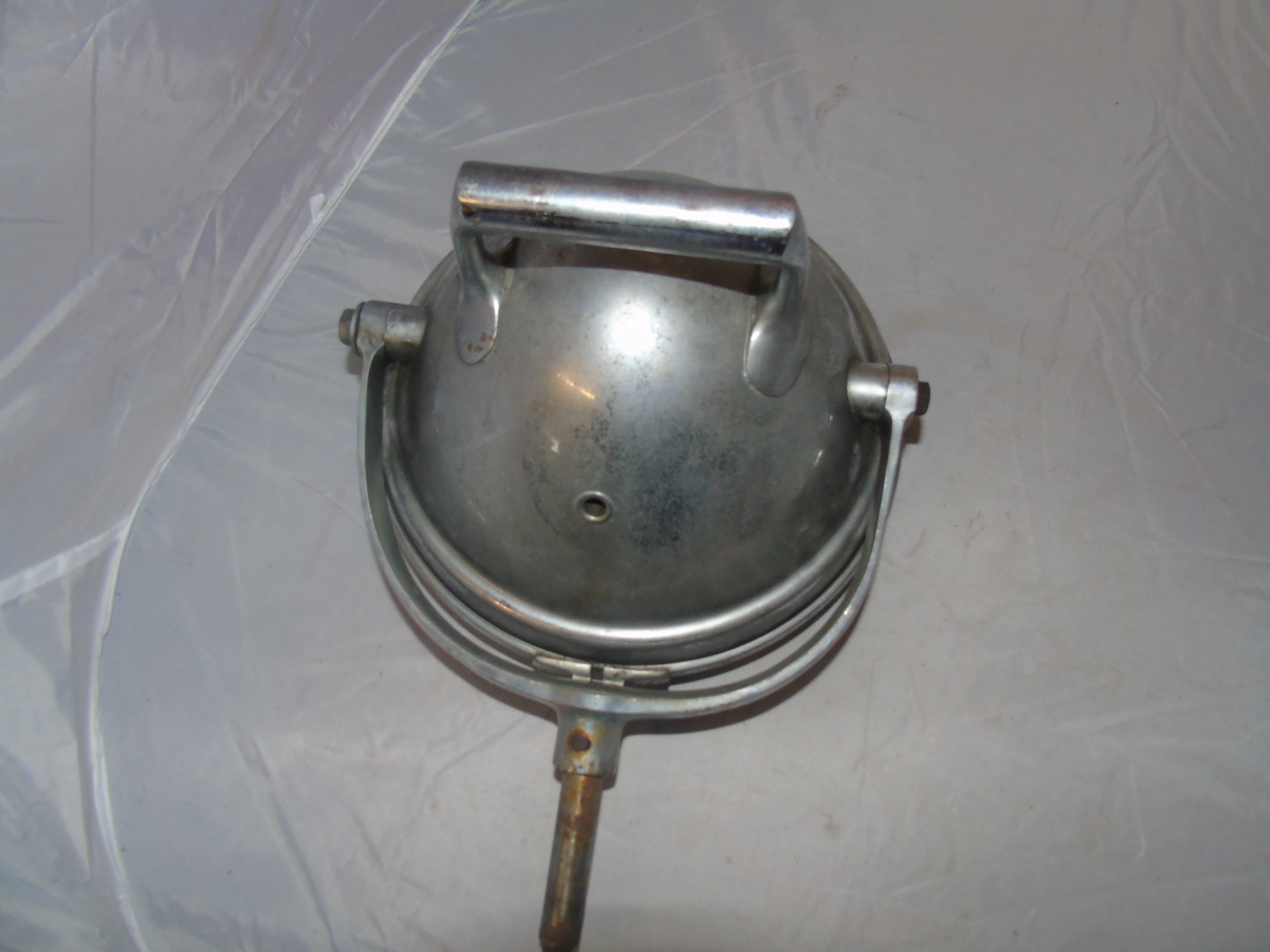 EARLY 10 INS MOTOR CAR LAMP CHROME BODY BY S & M LAMP CO LOS ANGELES 2 OTHER 12 INS & OTHER PARTS - Image 6 of 16