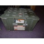 MOD HEAVY DUTY PLASTIC LOGISTIC BOXES FOAM INTERIOR 78cm x 65cm X48cm TALL EST[£20-£40]