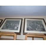 TWO ENGRAVINGS AFTER WILIAM HOGARTH A/F FRAMED BY YOUNGS ABERDEEN 1913 EST[£80-£120]