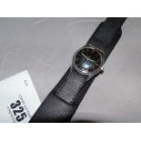 BLACK DIAL WRISTWATCH WITH A SCHILD MOVEMENT AS1287/94 EST[£40-£60]