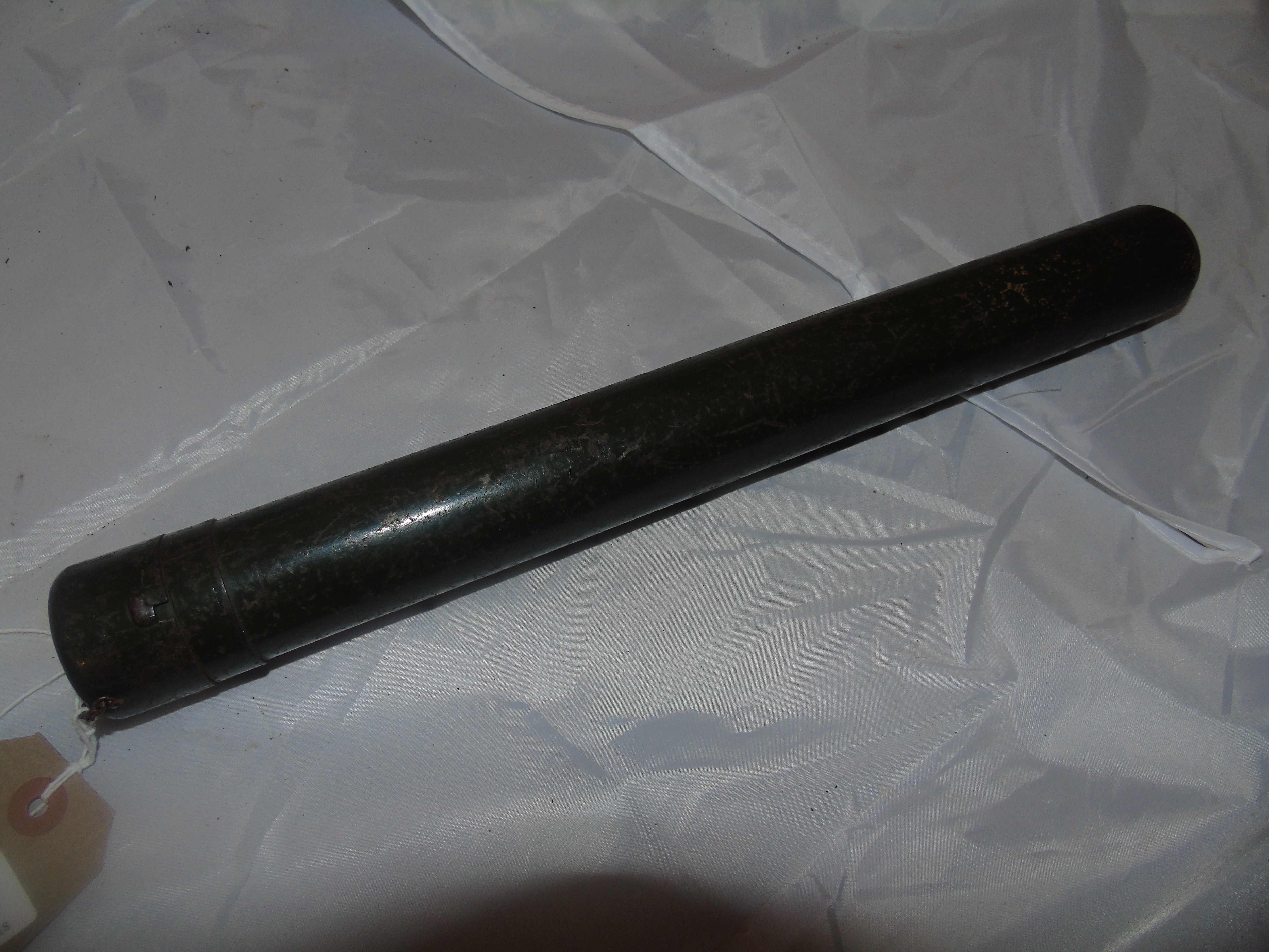 CANADIAN R.E.L. BRASS SIGHTING TELESCOPE WITH MILITARY CROWFOOT & STAMPTED 1943, EXTENDS TO 13" WITH - Image 2 of 9