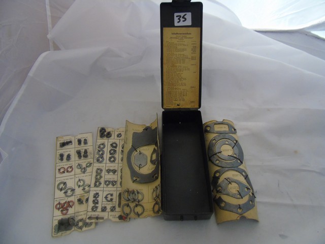 WEHRMACHT DKW MILITARY UNUSED COMPONETS SPARK PLUGS GASKETS ETC 4 BOXES EST[£50-£90] - Image 3 of 6