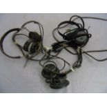 THREE WW2 AIRCRAFT RADIO OPERATORS HEADPHONES EST[£30-£60]