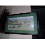 ENGLISH HUNTING SCENE PRINT CECIL LADIN EST[£20-£40]