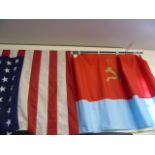 AMERICAN COTTON AND SOVIET NYLON FLAGS EST[£25-£50]