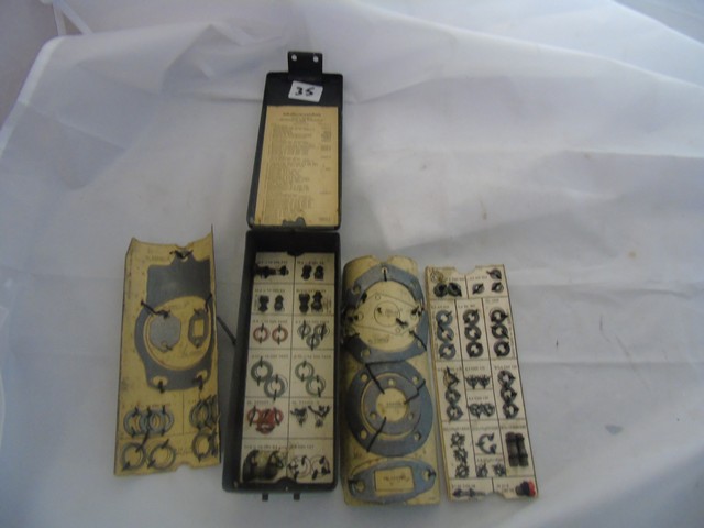 WEHRMACHT DKW MILITARY UNUSED COMPONETS SPARK PLUGS GASKETS ETC 4 BOXES EST[£50-£90] - Image 5 of 6