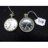 ELGIN MILITARY POCKET WATCH 86913 AND OTHER MILITARY WATCH GSTP 119591 A/F EST[£20-£40]