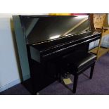 YAMAHA MX80 EBONY CASED PIANO /SELF PLAYING WITH STOOL EST [£800-£1200]