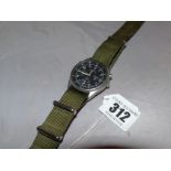 SEIKO MILITARY 1996 PILOT CHRONOGRAPH WATCH GULF WAR CROWFOOT STAMP 0633/96 EST[£60-£90]