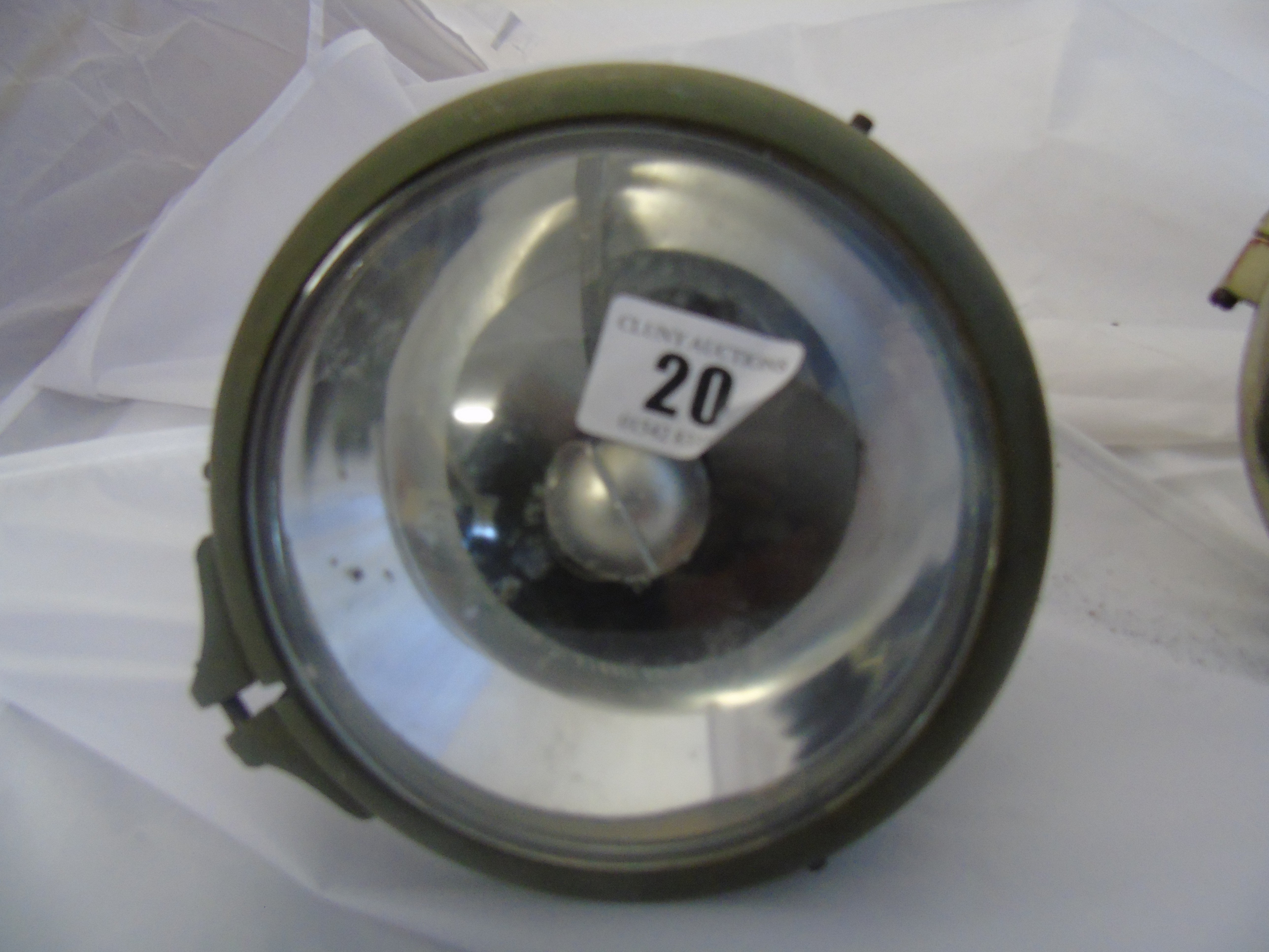 MILITARY MAZDA SPOT & SIGNAL LAMP & ONE OTHER BRASS LAMP EST [£20-£40] - Image 4 of 6