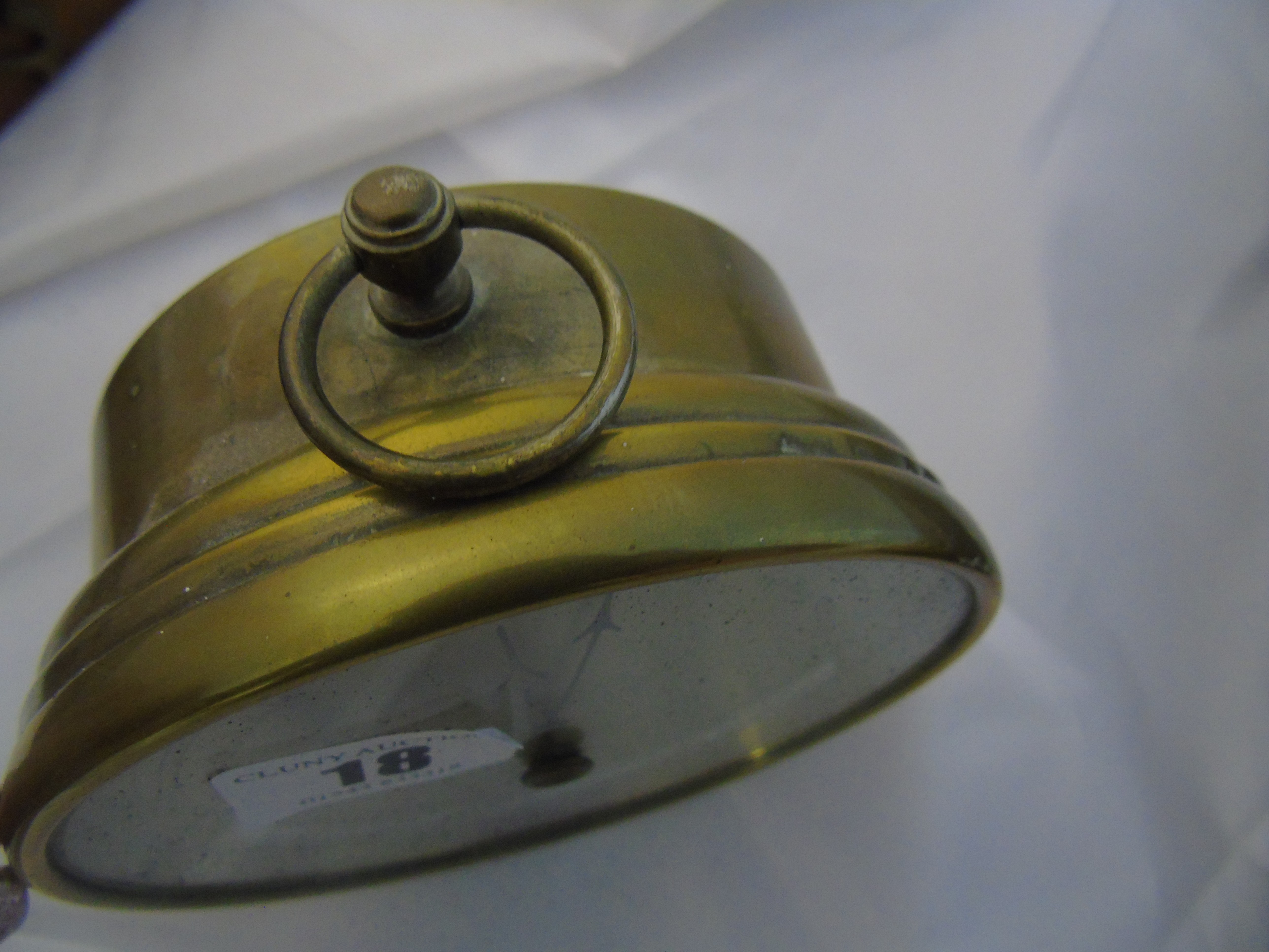 BRASS CASED ANEROID BAROMETER MADE BY NEGRETTI & ZAMBRA LONDON IN A GERMAN MILITARY BOX - Image 5 of 11