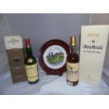 WHISKY STRATHISLA 35 YEAR ,SPODE COMMEMORATIVE PLATE & 12 YEAR OLD GLENLIVET