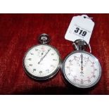 ONE MILITARY STOPWATCH AND ONE KLM MT STOPWATCH BOTH WORKING EST[£25-£50]