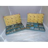 TWO TIN BOXES OF VINTAGE CAR WHEEL NUTS EST[£25-£50]
