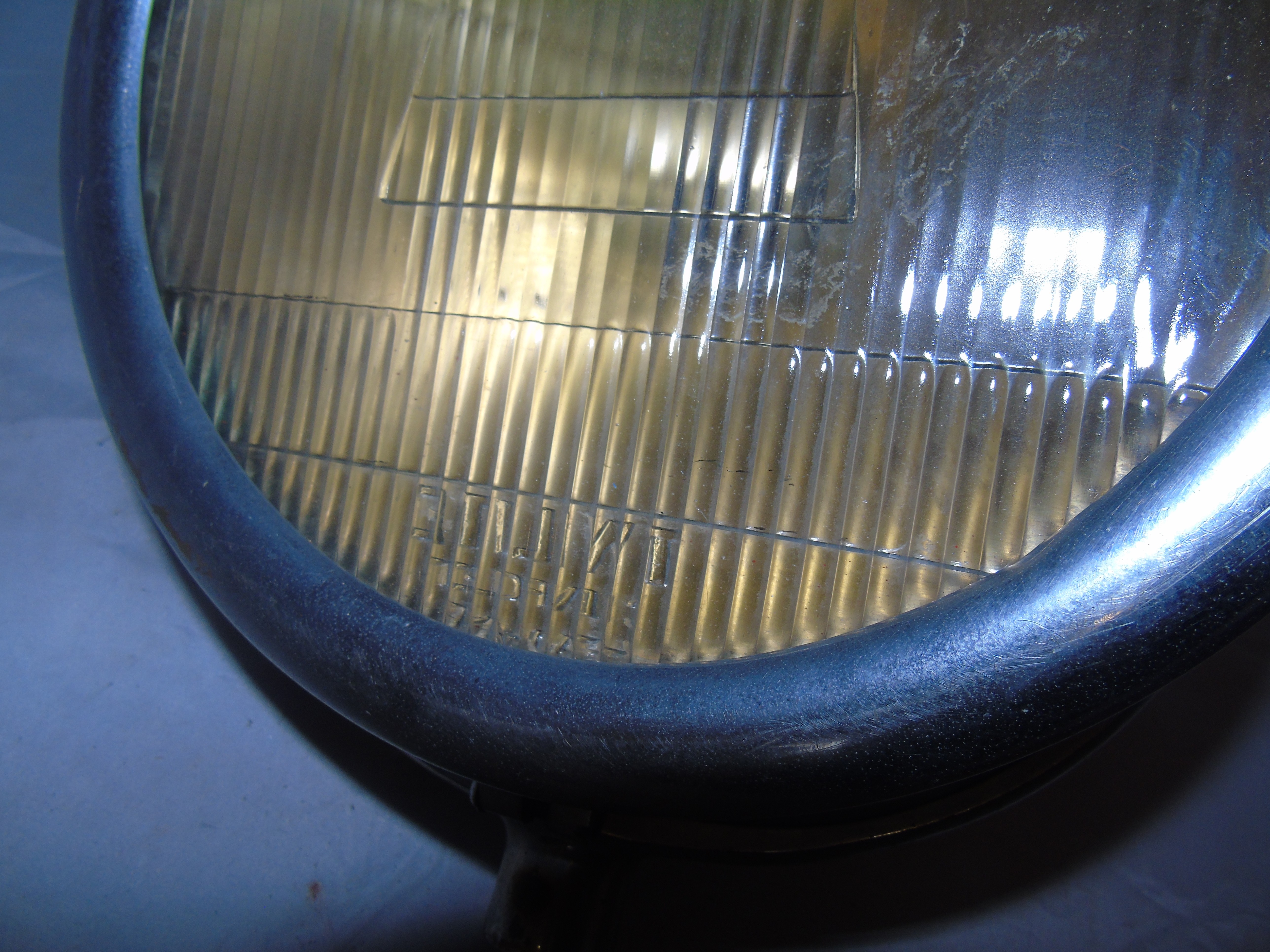 EARLY 10 INS MOTOR CAR LAMP CHROME BODY BY S & M LAMP CO LOS ANGELES 2 OTHER 12 INS & OTHER PARTS - Image 5 of 16
