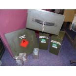 GERMAN MILITARY BOX CONTAINING FITTED BENZINE & OTHER OIL COMONENTENTS EST[£20-£40]