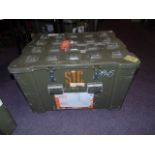 MOD HEAVY DUTY PLASTIC LOGISTIC BOXES FOAM INTERIOR 78cm x 65cm X48cm TALL EST[£20-£40]