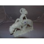 SCHAU BACH KUNST GERMAN PORCELAIN - BACCHUS ON PANTHER EST[£40-£80]