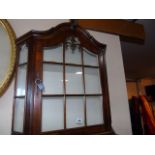 MAHOGANY WALL MOUNTED DISPLAY CABINET EST [£25-50]