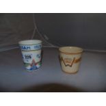 DUTCH OLYMPIC CERAMIC BEAKER 1928 AND DUTCH CROWN BEAKER 1948 EST[£30-£80]