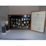 RIFLE SHOOTING MEDALS IN A WOODEN CASE EST [£10-£20]