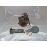 LUCAS KING OF THE ROAD VINTAGE CAR HORN & A BOSCH VINTAGE ENGINE COMPONET STAMPED TYPE 22 EST[£20-£