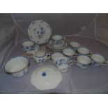 WOODWARE BLUE AND WHITE TEA SET EST[£10-£30]