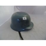 GERMAN MILITARY HELMET WW11 REPAINTED WITH NEW INSERT EST[£40-£80]