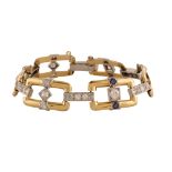 18kt gold and platinum bracelet 1940/50s weight 36 gr.