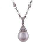 Pendant with a South Sea pearl weight 23,4 gr.