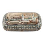 Silver and polychrome enamel snuffbox Moscow, 1875 weight 146 gr.