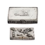 Two silver snuffboxes Russia, 20th century tot. weight 273 gr.