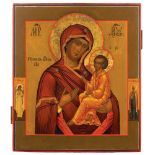 Icon depicting The Tikhvin Madonna Russia, 19th-20th century 36x31 cm.