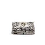 Silver cigarette box Warsaw, early 20th century weight 207 gr.