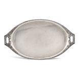 Important two-handled oval silver tray Russia, mid 19th century weight 4000 gr.