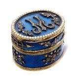 Vermeil and enamel snuffbox Russia, 20th century weight 152 gr.