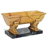 Model of a yellow marble basin