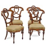 Four rosewood chairs