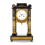 Marble and bronze table pendulum clock