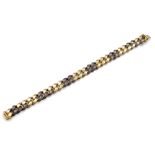 Bulgari, 18kt gold and steel bracelet weight 43,1 gr.