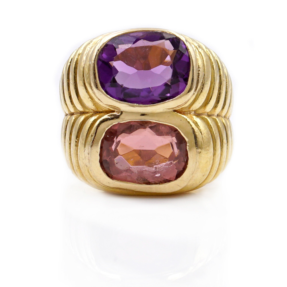 Bulgari, 18kt gold double ring weight 16,9 gr. - Image 3 of 3
