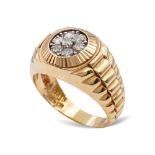 18 kt rose gold men Rolex ring weight 10,6 gr.