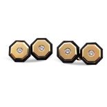 Weingrill, 18kt yellow gold and black onyx cufflinks weight 8,9 gr.