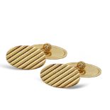 18kt gold oval cufflinks 1950/60s weight 6,4 gr.