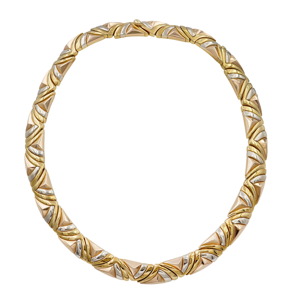 Bulgari, grometric link collier 1980/90s weight 145,1 gr. - Image 2 of 5